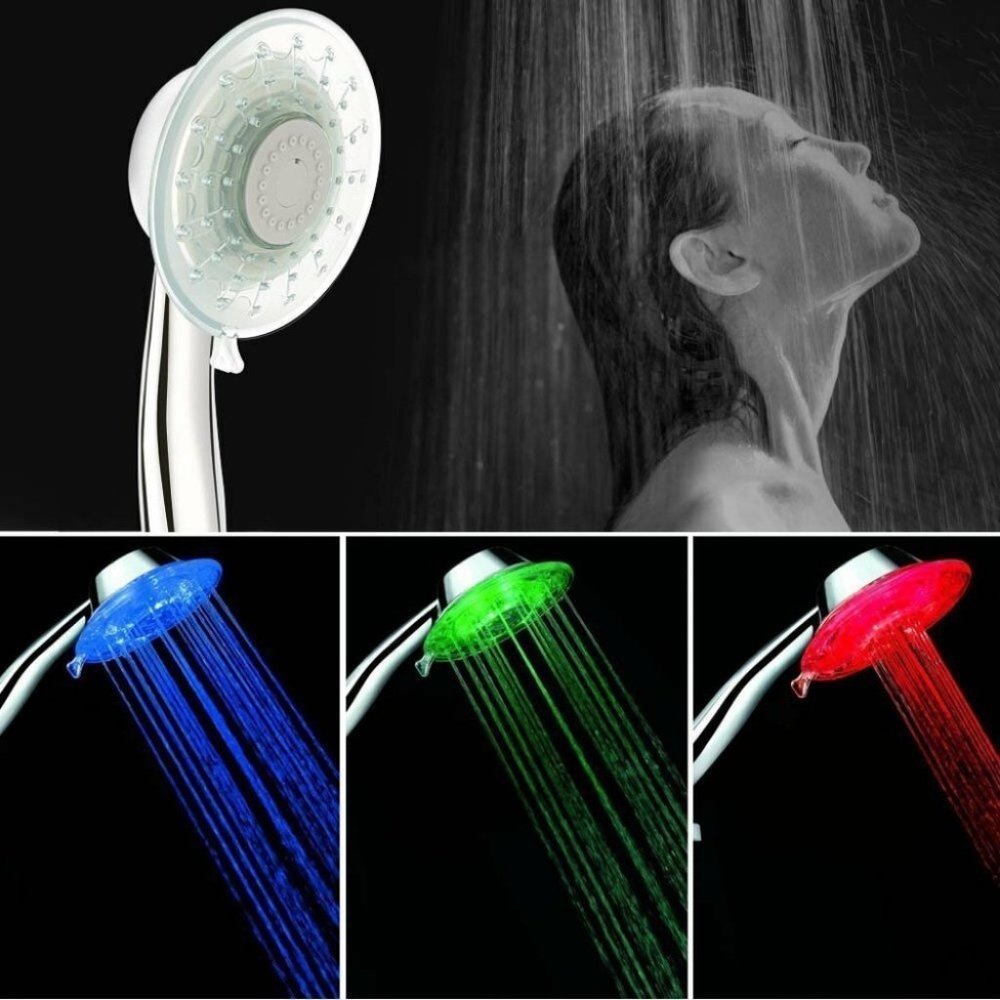 Colorchanging Temperature Sensitive ShowerHead NEW